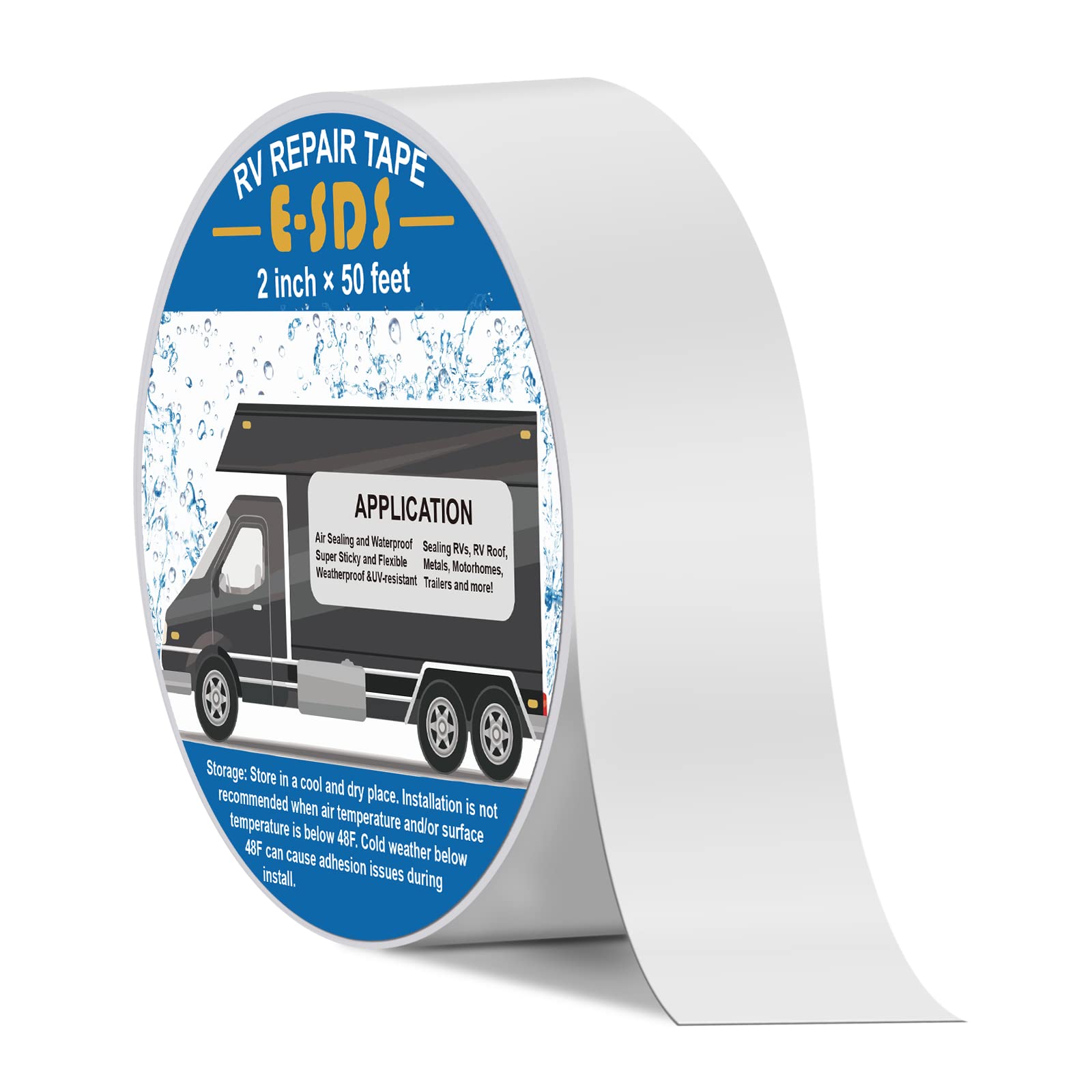 E-SDS RV Sealant Tape, 4 Inch RV Roof Tape UV