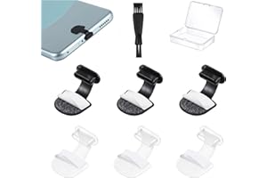 USB C Anti Dust Plug, Anti-Lost Type-C Port Plug Dust Cover for Phones with USB Type C Charging Port (Transparent 6 Packs)