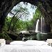 BJYHIYH Mountain Cave Nature Tapestry Wall Hanging Forest Landscape Tapestries Waterfall Large Tapestry for Bedroom Dorm Decor(90.6"&times;59.1")