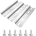 mxuteuk 3pcs Aluminum DIN Rails,4 Inches Long,35mm Wide,7.5mm High DIN Rail with RoHS for Hardware Components Mounting MXU-DIN-100