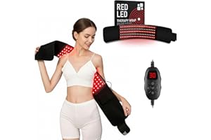 Red Light Therapy Belt for Body – 660nm & 850nm Infrared LED Wrap, Red Light Therapy Device for Back, Shoulder, Waist & Muscl