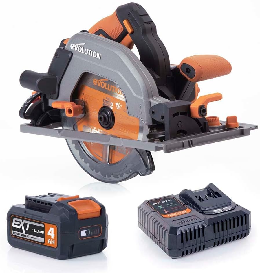 Evolution R185CCSX-Li Cordless Circular Saw 185mm 850W Brushless EXT