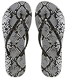 Showaflops Women's Antimicrobial Shower & Water Sandals - Snakeskin with Rhinestone