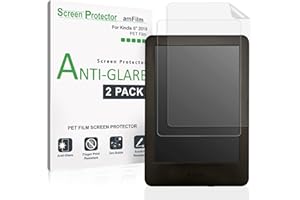 amFilm Anti-Glare/Anti-Fingerprint (Matte) Premium Screen Protector Compatible with Kindle, Kindle Paperwhite, Kindle Paperwhite 3 and Kindle Touch (2-Pack) [Lifetime Warranty]