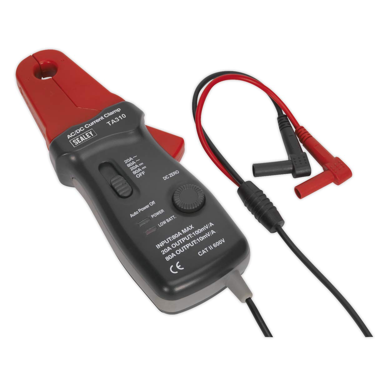 Sealey Ta310 20A/80A Ac/Dc Current Clamp - 12Mm