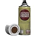The Army Painter Color Primer Spray Paint, Leather Brown, 400ml, 13.5oz - Acrylic Spray Undercoat for Miniature Painting - Spray Primer for Plastic Miniatures