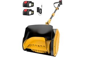 Electric Snow Shovel, 21000RPM Cordless Snow Blower, 13" Snow Blower with 2 Powered 24V Batteries, Lightweight for Easy Snow 
