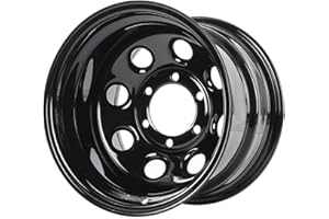 JEGS Baja-8 Steel Wheel | 15” x 10” | 6 x 5.5” Wheel Bolt Pattern Spacing | -38 mm Offset | 4” Backspacing | Black Powder Coat | Optional Center Cap Available Separately