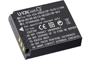 CGA-S005,CGA-S005A,CGA-S005A/1B,CGA-S005E,CGA-S005E/1B,DMW-BCC12 Fujitsu Replacement Battery Compatible with FX3S337V 1600mAh