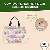 ECO CHIC Lightweight Foldable Insulated Lunch Bag Water Resistant Cooler Bag view 3