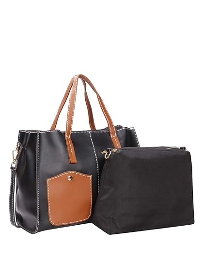 Black PU Satchel
