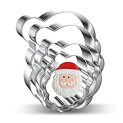 Christmas Santa Face Cookie Cutter Set - 4 Pieces