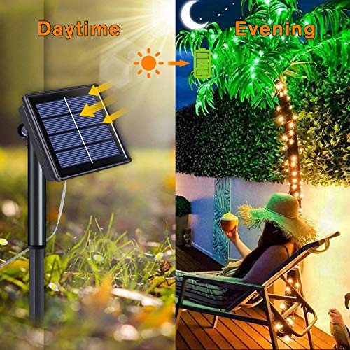 4 Pack Each 33ft 100 LED Solar Fairy Lights Outdoor Waterproof, Copper