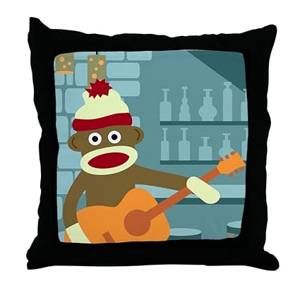 Amazon Com Cafepress Sock Monkey Acoustic Guitar Decor Throw