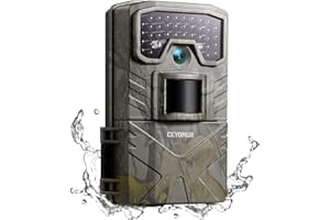 CEYOMUR Trail Camera, 4K 48MP Trail Cam with 850nm IR LEDs Night Vision Motion Activated, Video Game Camera with IP66 Waterproof for Wildlife Monitoring