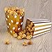 NUOLUX Popcorn Boxes Cardboard Candy Container 50pcs Gold Color