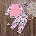 Happy Town Baby Boys Girls Family Clothes Long Sleeve Camouflage Leopard Top and Pants Outfits Set Autumn Clothing (Pink, 12-18 Months)