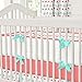 Carousel Designs Coral and Teal Arrow Crib Bumper