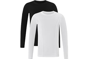 Blueleaf Youth Compression Shirt Boys Long Sleeve Athletic Undershirt Kids Quick Dry Base Layer Tops for Football Baseball