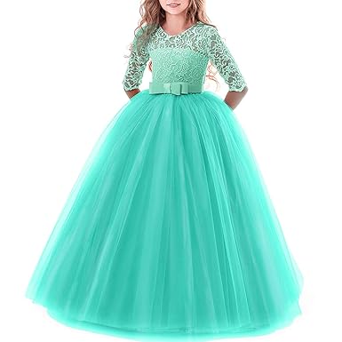Blumensmädchenkleid Prinzessin Festliches Kinder Mädchen Kleid Festzug Kleider Hochzeit Ballkleid Brautjungfern Kleidung Spit