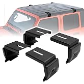4Pcs Rain Gutter Roof Rack Mount Brackets for Wrangler JL JK Gladiator JT | Heavy-duty steel gutter brackets, used to mount roof rack crossbars on factory rain gutters