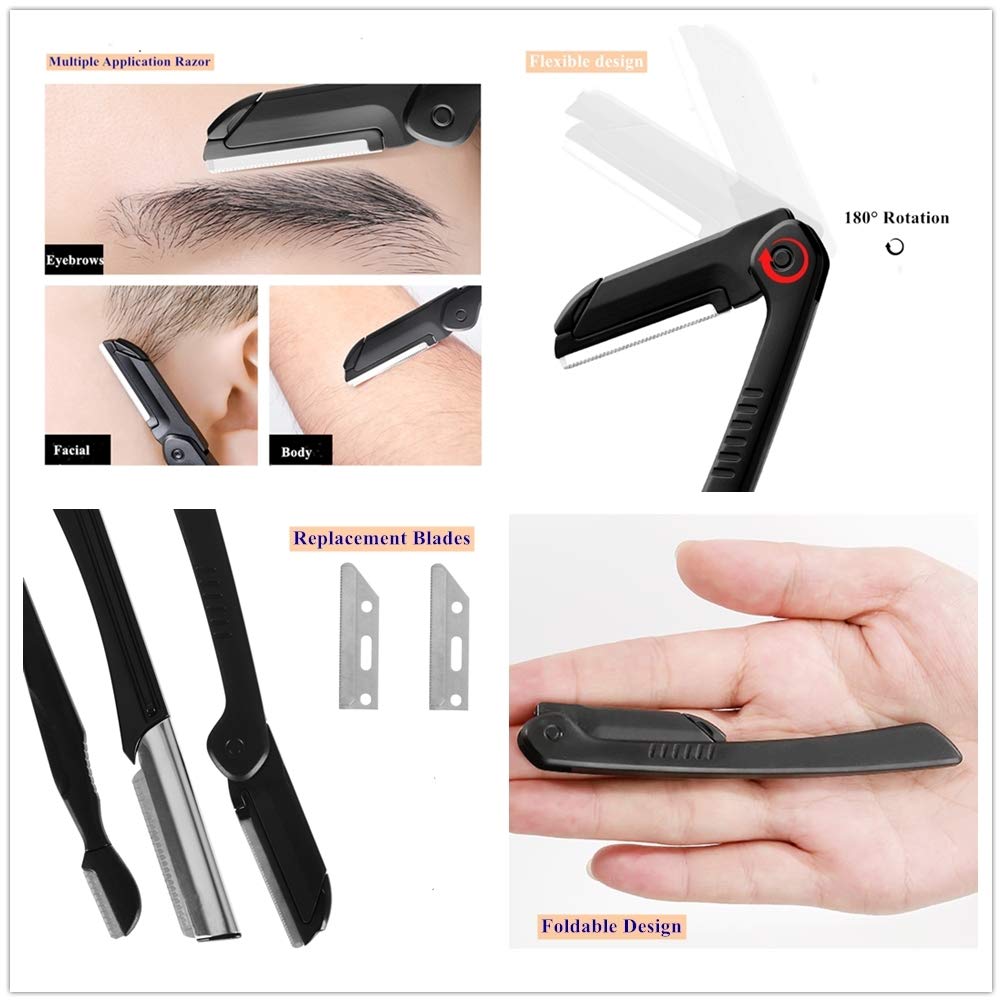 YOPAY 16 in 1 Eyebrow Grooming Kit, Eyebrow Kit Dermaplaning Tool Include Face Razor, Tweezers, Scissors, Comb, Trimmer, Brush, Beauty Tools Set for Men,Women into Clear Bag (6.3" x 3.15"): Beauty