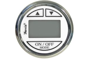 FARIA BEEDE 13850 Chesapeake Stainless Steel Depth Sounder (Transom Mounted Transducer) SN2011-2, White, 53 mm