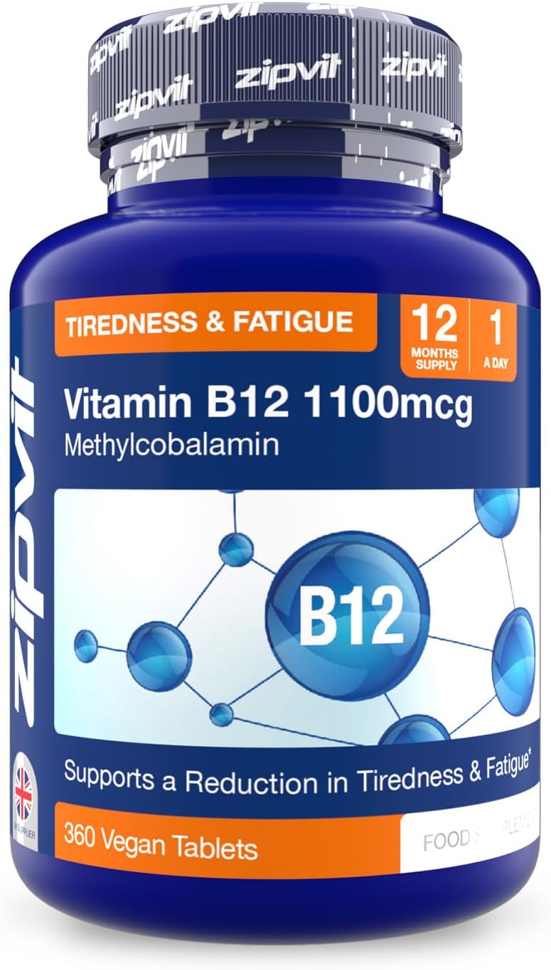 Zipvit High Strength Vitamin B12 1100mcg, 360 Vegan Tablets, Energy Support