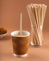 FOOGO Green 1000pcs Extra Long 19cm Wooden Coffee Stirrers FSC Certified view 3