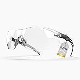 IMPACTABLE ANSI Z87.1 Fit-Upgraded Safety Glasses – Anti-Fog, UV, Impact & Scratch Resistant – Clear Wraparound for Work, Pickleball, Racquetball – No-Slip Nose Grip – 1 Pack