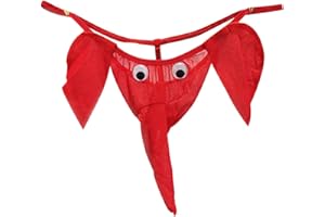 YEMYIQZ Men Thong Elephant Funny G-String Exotic Underwear T-Back Mesh Christmas Joke Gag Prank Gifts Valentines Day for Him