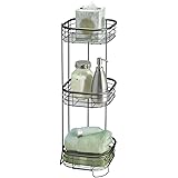 mDesign Repisa para baño - Esquinero autoportante - Estanteria para