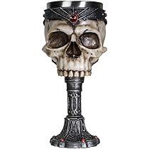 Calice Gotico Edgar Raven - Nemesis Now, 18 Cm, In Resina Dipinta A Mano Con Inserti In Acciaio Inox, Citazione "Quoth The Raven Nevermore" - 3