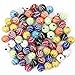 Bingcute 300Pcs 8mm Screw Shiny Acrylic Round Ball Spacer Loose Beads for Jewelry Making
