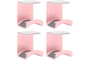 uxcell Headphone Stand, 4 Pcs ABS Headset Holder Adhesive Headphone Holder Hook Mount Headphone Hanger Hook Under Desk for Ga