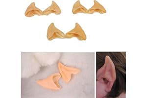Kbraveo 3 Pairs Latex Soft Elf Ear Fake Ears Ear Tips for Halloween Cosplay Costumes Themed Party Accessories