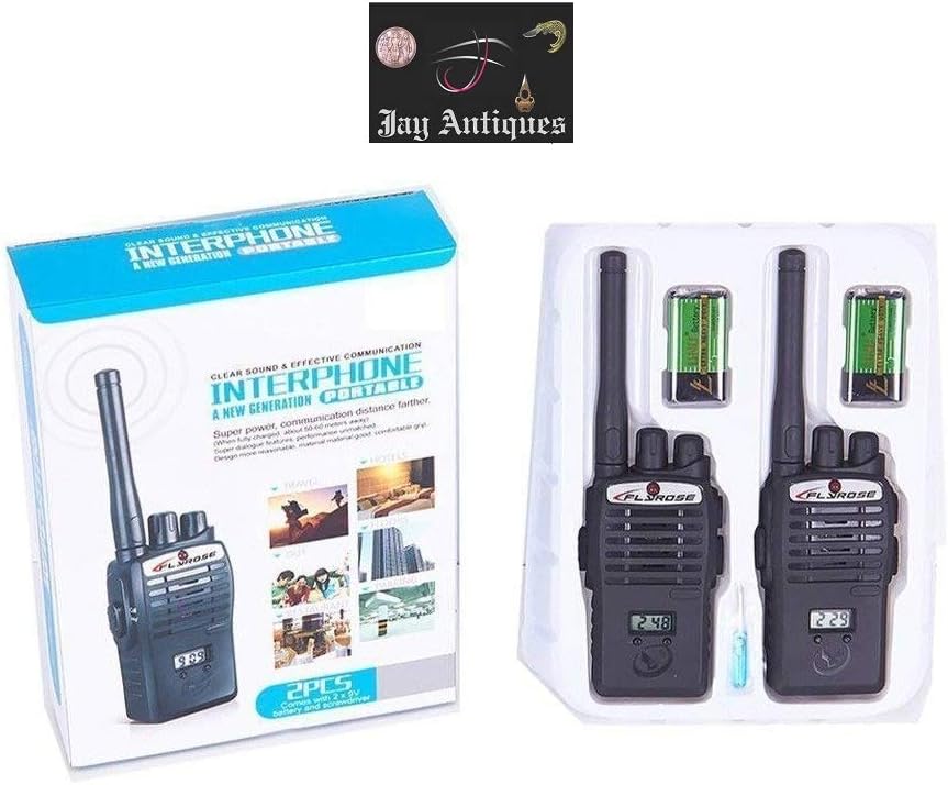 JAY ANTIQUES Interphone Walkie Talkie Set for Kids, Black,