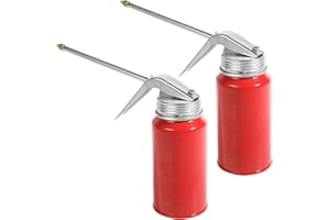 SCUARI 2PCS Oil Can,Oil Can Pump Oiler,Car Accessories Oiler,Motor Oil Dispenser,Metal Oil Can with Spout,200ml Gun Oil Spray Can,Oiler Can with Handle and Metal Spout for Auto Motorcycle Applications