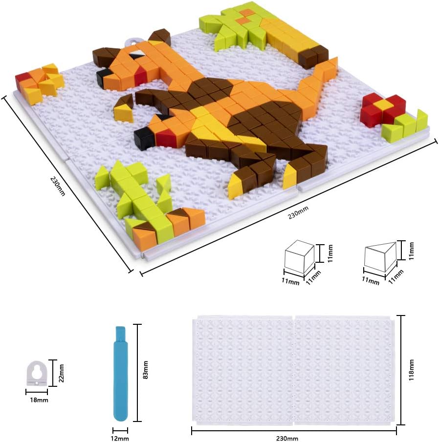 UNIH Building Blocks 6 IN 1 DIY Bricks Puzzle Board Construction Kit ...