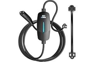Level 1&2 Tesla Charger, NACS Mobile Connector with 25ft Cable, Home Electric Vehicle Charging Station for Tesla Models 3/Y/S
