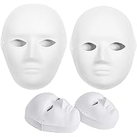 30 PK Paper Mache Masks 2 Sizes; Create Craft Projects: Wall Decorations Theater and Halloween Costumes