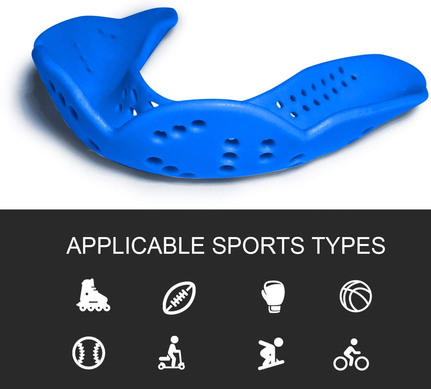 ACCO Mouth Guard Sport 1.6mm Custom Fit Sports Mouthguard for Youth/Adults (White) : Sports & Outdoors