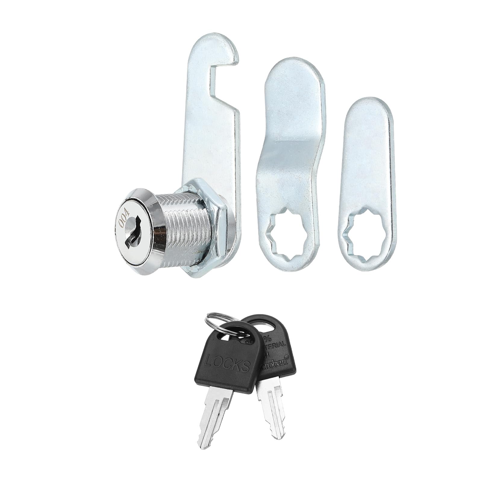 PATIKIL 3/4" Cam Lock with Keys, Zinc Alloy Keyed Different Cabinet Cam Lock Set RV Storage Lock for File Drawer Mailbox Toolbox, Silver Tone