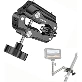 ULANZI HD02 10'' Camera Super Clamp: Ultra-Portable Mount w 1/4", 3/8" &amp; | NATO for Camera, Monitor, Light (Fits 20-87mm)