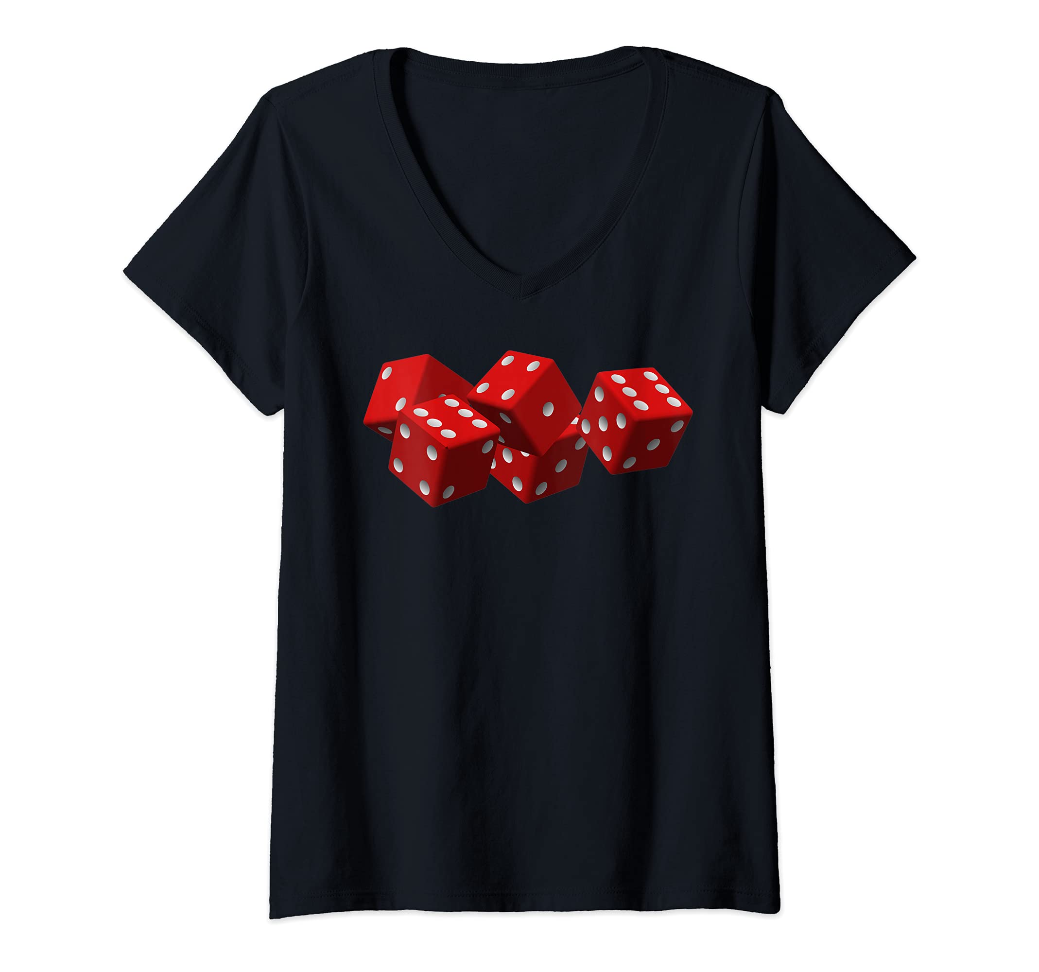Womens Cool Dice Tabletop Board Role-Playing Games Men Women Kids V-Neck T-Shirt