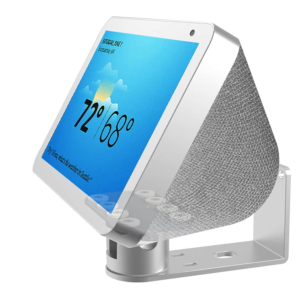 Magnetism stand Aluminum Swivel Stand, Stand for Amazon Echo Show 8, Horizontal 360 Rotation Longitudinal Angle Change Base White ES013-02 UK