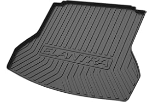WGGDRAQQ Cargo Liners Fits Hyundai Elantra 2017-2020 Rear Trunk Floor Mats 3D Boot Tray All-Weather TPE Black
