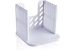Akamino bread slicer, Bread slicers for Homemade Bread, Folding and Adjustable thicknesses Bread Cutter(White)
