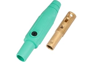 Marinco CLM2F-E CLM Cam Type, Series 15 Mini Inline, Single Pin Connector, 150 Amp, 600 Volt, 8 - #2 AWG, Female - Green (E)
