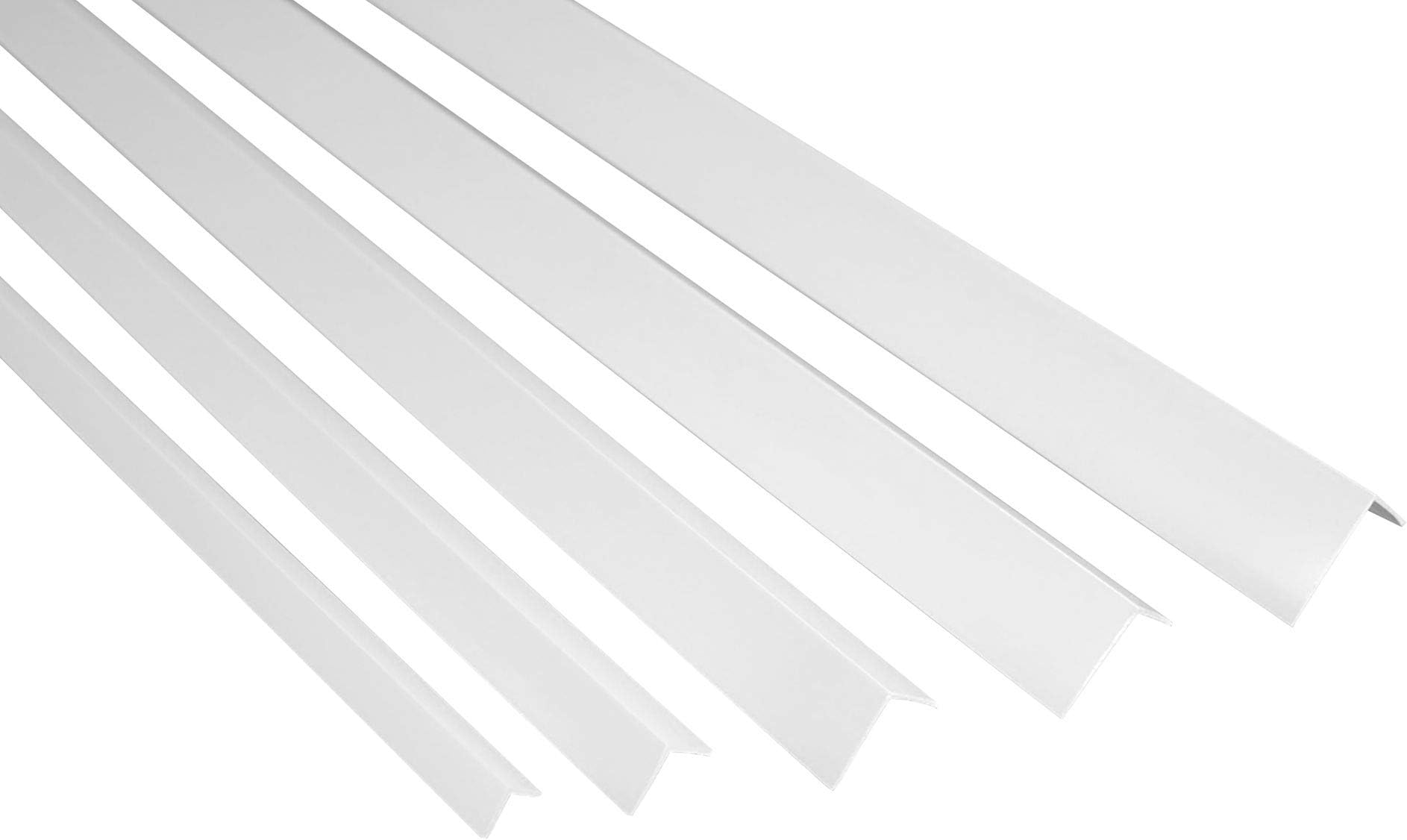 2 Meters PVC Angle Trim Plastic Outside Corner Shockproof Various Sizes, F Profile, Dimensions: 25x25mm - F16